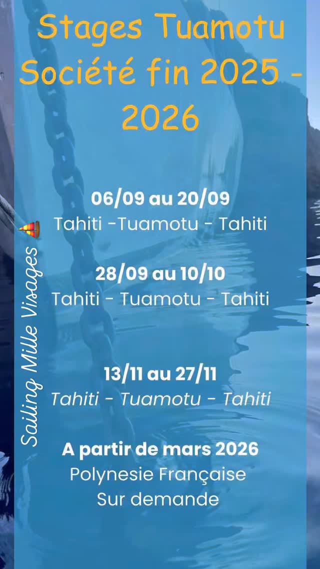 Nos sailing aventures à venir sur le monocoque Mille Visages en Polynésie 🌸🏝️🗿Crois....