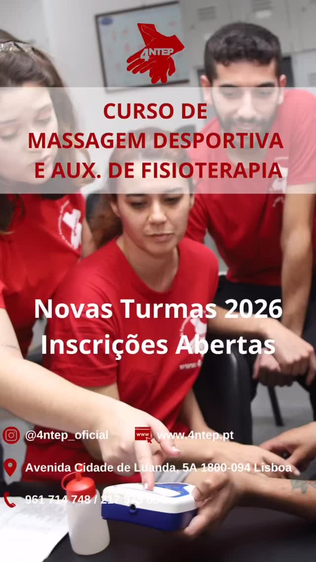 Abertas as inscrições para novas turmas. Formação presencial com forte componente prática e lecionada por profissionais experientes. Sempre a formar os melhores. #formaçãoprofissional #massagemdesportiva #4ntep www.4ntep.pt