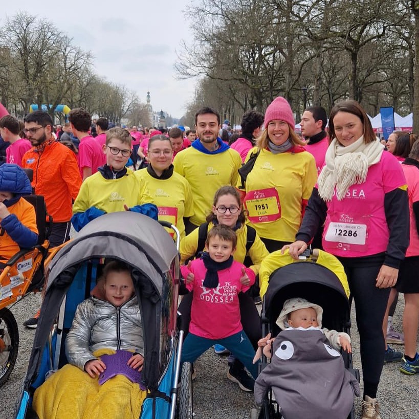 C’était hier à Nantes @odyssea_fr 🩷💖5km course avec mes coéquipiers et 5km marche ré....