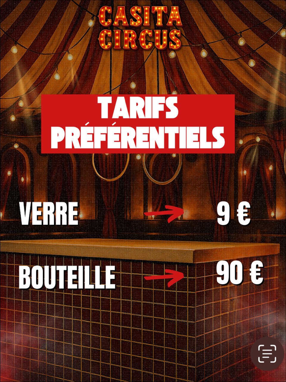 🎪 CASITA CIRCUS débarque ! 🎪
Prépare-toi pour une nuit de folie, de feu et de magie 🔥✨
Une déco immersive, des performers, une ambiance digne du Cirque du Soleil et une soirée qui va tout enflammer 🤪🔥
🎉 +15 BDE réunis sous le chapiteau !
🎟️ Avec ta place :
🎪 Accès au chapiteau ( club casita )
💸 Tarifs préférentiels
🚌 Navettes gratuites aller-retour
🚌GARE (pont de sète) -> CASITA
23H30
00H00
00H30
01H00
🚌CASITA -> GARE (pont de sete) -> Occitanie
03H30
04H15
05H00
Prends vite ta place avant qu’il soit trop tard 🎟️ le lien est en story et dans notre bio !
#soiree #soiréeetudiante #partytime #nightlife #montpellier #mtp #sortiramontpellier
#lacasita #lacasitamontpellier #lafumerie #lafumeriemontpellier
#20novembre #soiree20novembre #beforeparty #casitanight #eventmontpellier
#goodvibes #fiesta #clubbing