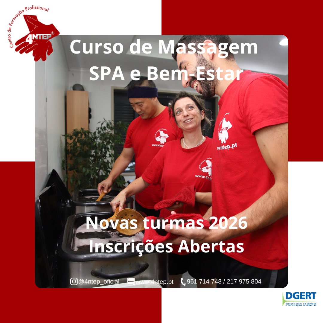 Novas turmas a iniciar em Abril e Maio. Formação presencial certificada em horário diurno ou pós-laboral. Aprende praticando em contexto real. O nosso objetivo continua a ser formar os melhores. #formaçãoprofissional #spa #massagem #quiromassagem #4ntep www.4ntep.pt
