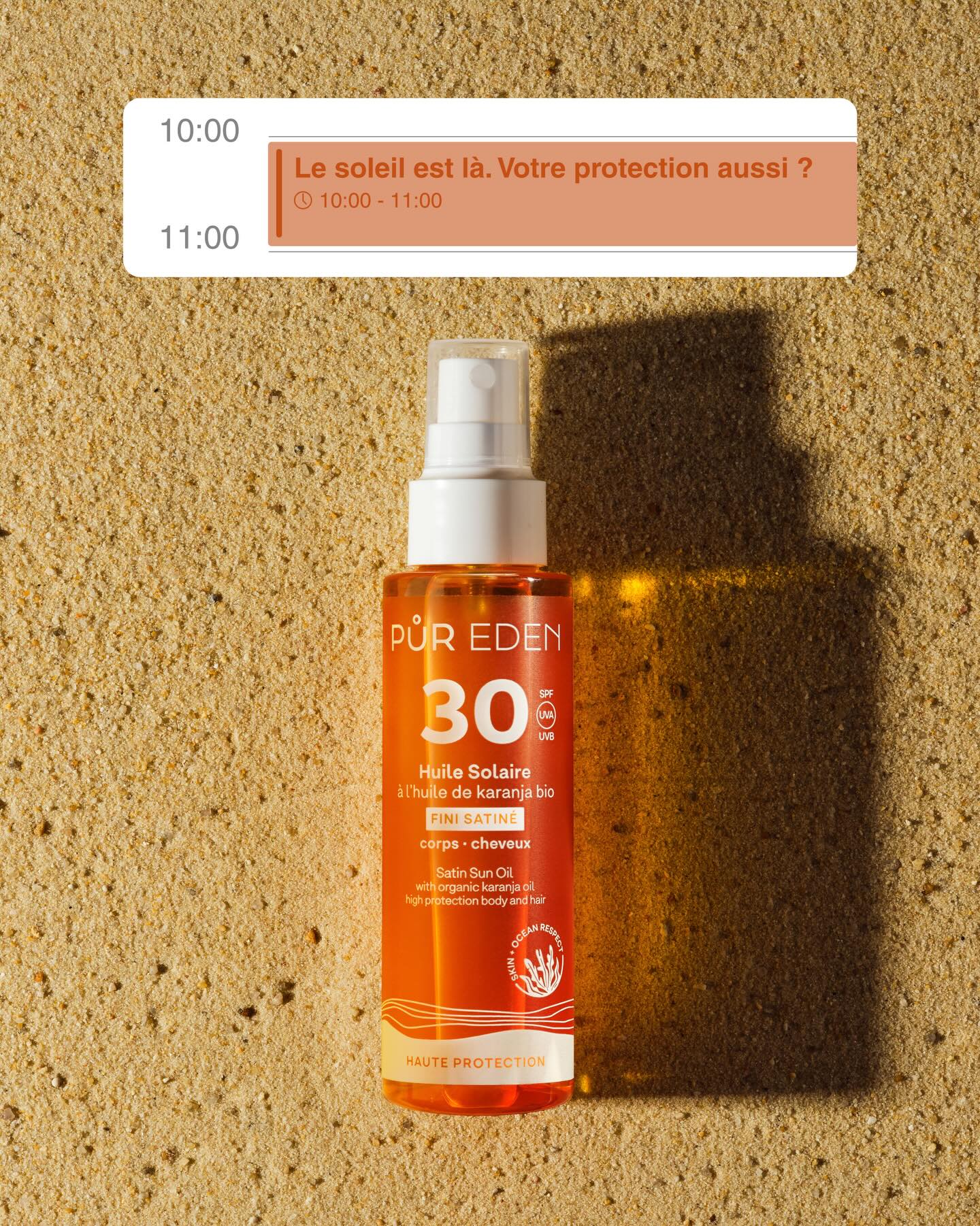 Rayonnez en toute sécurité avec l’Huile Solaire PUR EDEN ☀️
Alliez haute protection et plaisir sensoriel avec notre Huile Solaire SPF 30. Ce soin 2-en-1 indispensable protège efficacement votre corps tout en préservant vos cheveux du dessèchement lié au sel et au soleil.
Sa texture fluide et invisible pénètre instantanément pour laisser un fini satiné qui sublime votre bronzage sans aucun effet gras. Enrichie en huile de Karanja BIO aux propriétés antioxydantes, sa formule aux filtres organiques nouvelle générations respecte votre peau et est prouvée non éco-toxique sur les algues marines.
Le geste beauté idéal pour une protection experte et une peau lumineuse dès les premiers rayons.
Prête pour le soleil ? Retrouvez votre allié via le lien en bio.
#PUREDEN #Solaire #HuileSolaire #SunCare #Bio