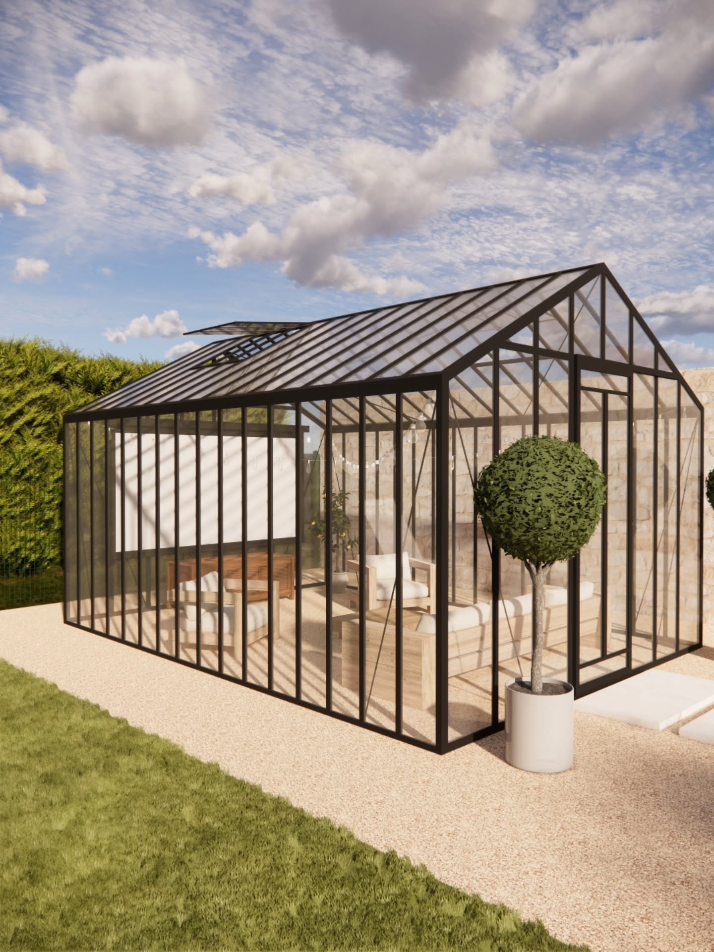PARTIE 1
✨ Aménagement paysager – Esprit méditerranéen ✨
Le souhait de nos clients : transformer leur extérieur en un véritable lieu de vie chaleureux et convivial, inspiré des ambiances méditerranéennes.
🌿 Nous avons imaginé un jardin structuré et vivant, où chaque espace a sa fonction :
👉 Un terrain de pétanque accompagné de son brasero, parfait pour prolonger les soirées d’été
👉 Une serre revisitée, pensée comme un cocon pour les soirées plus fraîches, équipée d’un vidéoprojecteur pour des moments uniques
👉 Un potager en bacs surélevés, alliant praticité et esthétique
👉 Un massif végétal à l’avant de l’abri de jardin, pour adoucir et intégrer harmonieusement la structure
👉 Et une végétalisation autour de la cabane en bois, créant un univers naturel et ludique pour les enfants 🌱
Un projet où nature et convivialité se rencontrent, pour un extérieur pensé comme une véritable extension de la maison.
🌞 Prêts à vous évader sans quitter votre jardin ?
#amenagementexterieur #exterior #jardin #garden