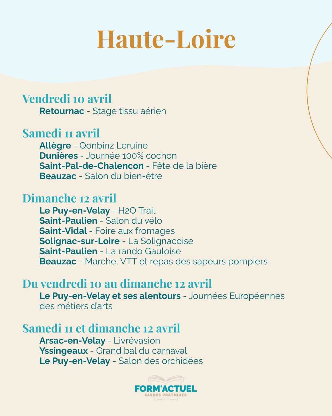 Quoi faire ce week-end ?
On vous dit tout ici ! ✨
Pour ne rien rater, pensez à vous abonner.
🎁 Pensez à jouer à notre jeu concours jusqu’au 19/04.
Un forfait une demi-journée à gagner chez @spa_la_chaldette