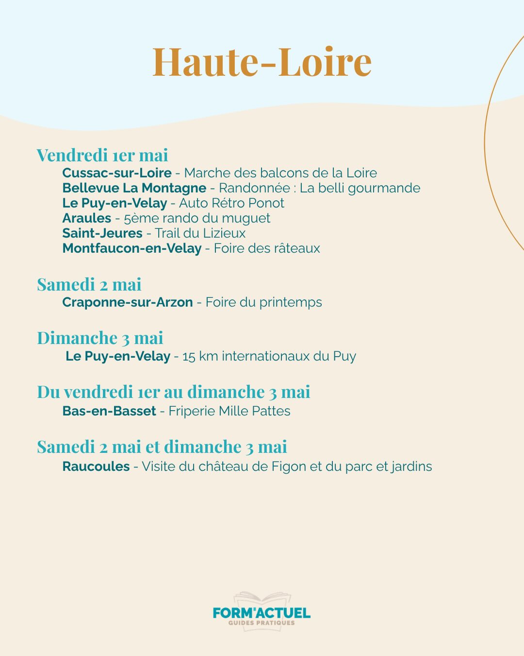 Qu’avez vous prévu ce week-end ?
Nous, on vous donne quelques idées 💡
Ne manquez pas les 15 km internationaux du Puy-en-Velay pour la 43ème édition 🏃♀️