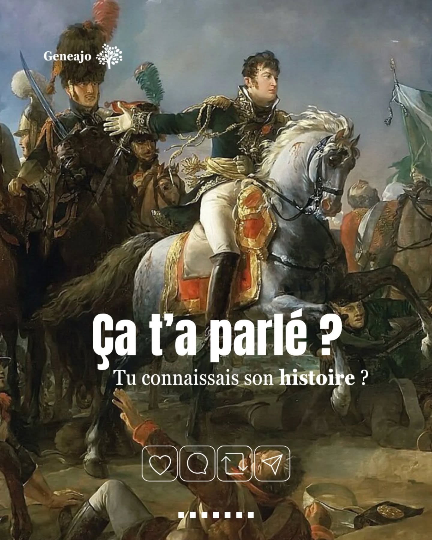 C'est un héros colmarien et chouchou de Napoléon Bonaparte : Jean Rapp ! 🔴⚪️⚔️
➡️ Je te raconte sa vie dans ce post ! 😊
ℹ️ Le nom de Rapp est gravé sur l’arc de triomphe à Paris, et plus proche de nous, le fort Moltke à Reichstett a été renommé fort Rapp en 1918.
📸🖼 1. Statue du général Jean Rapp par Frédéric Auguste Bartholdi sur le Champ-de-Mars de Colmar, par Marie-Lan Nguyen, Wikimédia Commons / 2. Général Jean Rapp par Jacques Lagrenée, Musée d'Unterlinden / 3. Portrait de Jean Rapp, Wikimédia Commons / 4,5 et 6. La Bataille d'Austerlitz, par François Gérard, Wikimédia Commons
#alsace #personnalité #celebre #napoleon #colmar