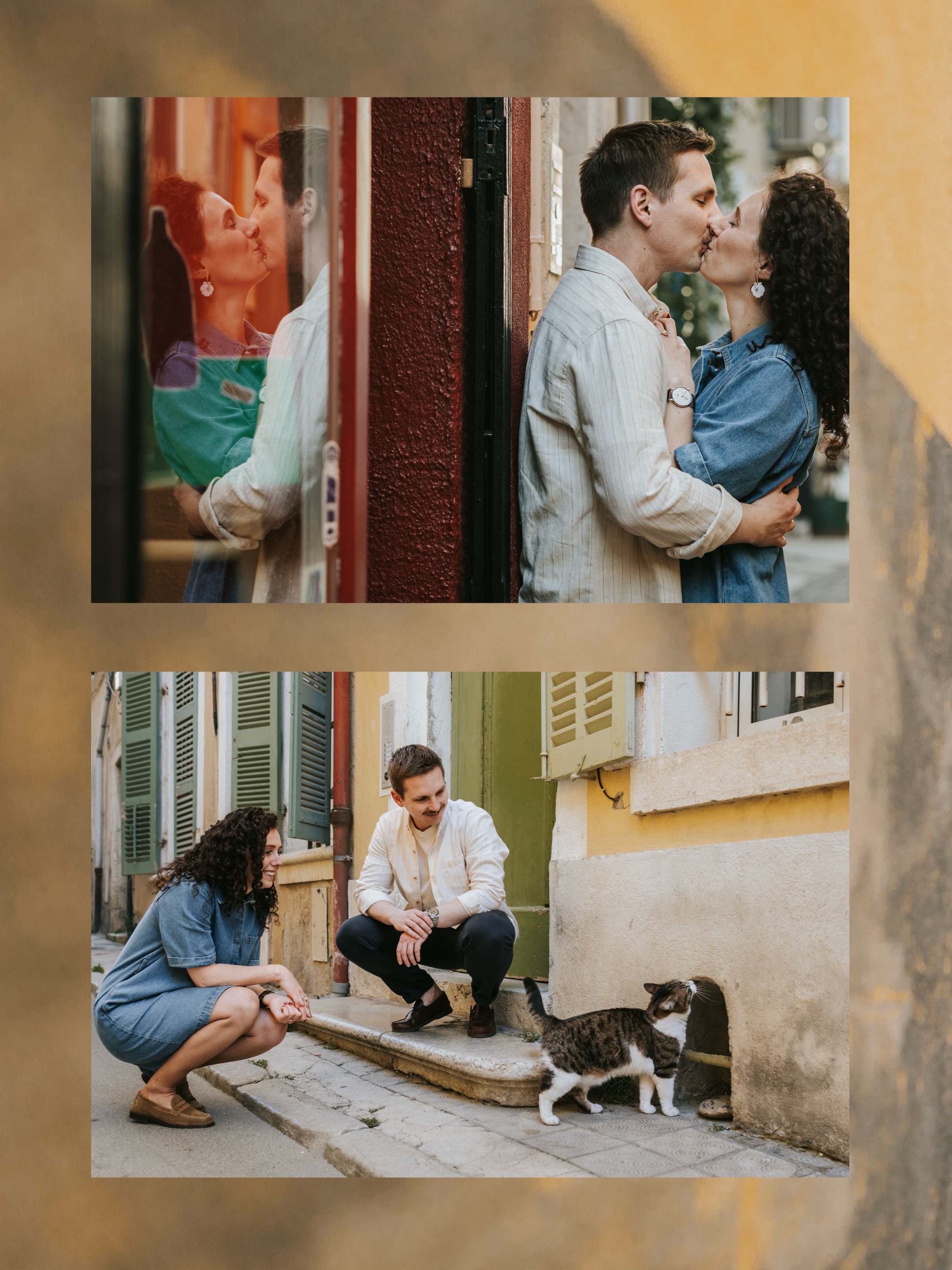 Certaines séances engagement racontent déjà un peu le mariage à venir. D’autres racontent surtout une histoire qui a commencé bien avant...
Carole et Rémi se marient l’année prochaine en région parisienne. Mais pour leur séance engagement, ils ont choisi de revenir ici, à La Ciotat. Parce qu’il y a des endroits qui comptent un peu plus que les autres. Des lieux où l’on aime revenir, des rues qui réveillent des souvenirs, des paysages qui font partie de l’histoire sans que l’on sache toujours expliquer pourquoi. Et je crois que c’est exactement ce qui rend une séance photo spéciale. Pas le décor parfait mais le sens qu’on lui donne. 🫶🏻
Lorsque je leur ai parlé de ma valise à souvenirs, ils ont immédiatement compris où je voulais en venir. Parce qu’au fond, cette séance n’était pas seulement là pour annoncer un mariage. Elle était là pour conserver une trace d’un chapitre de leur histoire. De cette période si particulière où l’on prépare l’un des plus beaux jours de sa vie. De ces moments où l’on se projette, où l’on imagine l’avenir, tout en profitant encore un peu du présent. Alors nous avons marché dans les rues de leur ville de cœur. Nous avons ri. Nous avons profité de la lumière. Et nous avons rempli un peu plus leur valise à souvenirs. 🧳❤️
Un jour, dans dix, vingt ou trente ans, ces photos ne raconteront pas seulement à quoi ils ressemblaient. Elles raconteront qui ils étaient, ce qu’ils vivaient et l’endroit qu’ils avaient choisi pour célébrer ce moment de leur histoire. Et finalement, c’est peut-être ça, le vrai pouvoir des souvenirs : nous permettre de revenir, le temps d’une image, dans un lieu que l’on aime et dans une version de nous-mêmes que l’on ne voudrait jamais tout à fait oublier. ✨
.
#photodecouple #photographeprovence #seancecouple